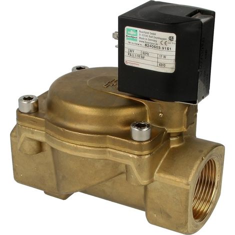 Electrovanne Buschjost 8240503.9151.2305 G11/4,23.0m³/h,0.1-16bar +110°C,EPDM,230