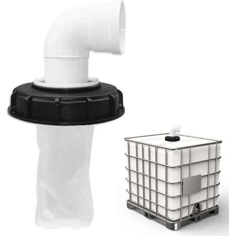 Filtre Couvercle IBC 90° 150mm/165mm avec Filtre Intégré en Nylon Lavable - Couvercle de Réservoir pour Réservoir d'eau de Pluie1000 litres, Accessoires Cuve IBC (1/5)