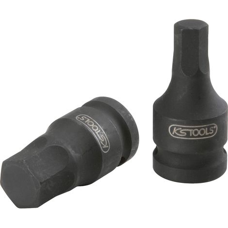 KS Tools 515.1592 3/8" Bussola per avvitatore a impulsi per viti a brugola, corta, 12 mm