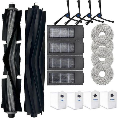 Pièces détachées et accessoires pour aspirateur ECOVACS DEEBOT X2 Omni : brosse principale, filtres HEPA, lingettes de nettoyage, sacs à poussière. (1/5)