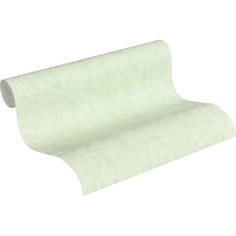 Papier peint intissé vert Tapisserie verte unie pour salon et chambre Papiers peints unis effet textile pour chambre adulte (1/5)