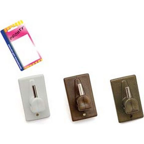 12BL GANCIO PER BRIS BRIS IN PLASTICA IN BLISTER - marrone, mm.32x18, in bl.4 pz.