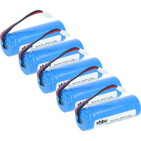 vhbw 5x Akku kompatibel mit Datalogic QBT2131, QM2400 Barcodescanner POS (1600 mAh, 3,7 V, Li-Ion)