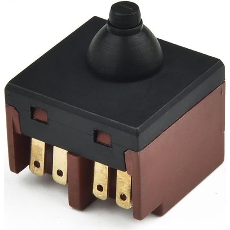 Interruptor pulsador para amoladora angular, plástico y metal, 2,5 x 2,5 cm, interruptor de repuesto para amoladora angular 100 accesorios