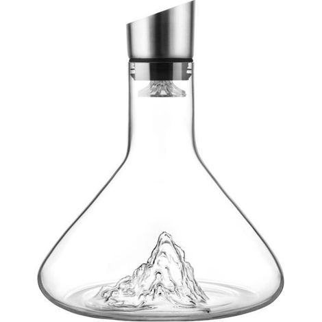 Carafe vin rouge Iceberg 1500 ml – Filtre aérateur intégré – Verre transparent – Pour dégustation (1/5)