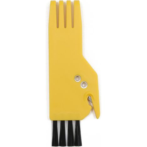Brosses de Nettoyage pour Robot Aspirateur – Brosse Anti-Poussière Bec d’Oie et Brosse Fente à Quatre Griffes pour Entretien Accessoires 2 Pièces, Jaune (1/2)