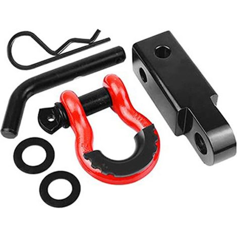 Adecuado para receptores de enganche de remolque con grilletes de acero de alta resistencia, con aislamiento de poliuretano, color rojo.
