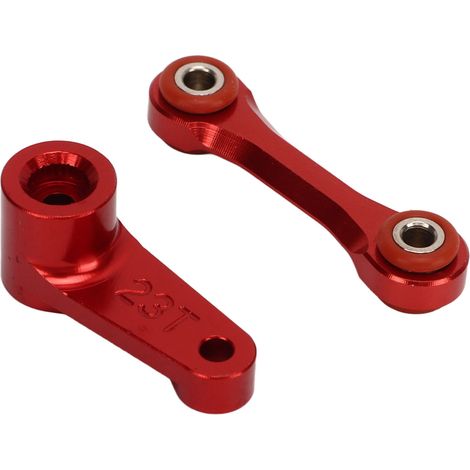 Ensemble de bras de servo RC en alliage d'aluminium, faciles à remplacer, 23T, pour ARRMA 1/7 et 1/8, rouge. (1/5)