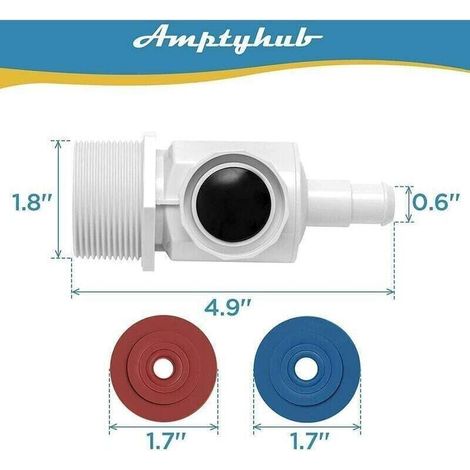 Accessoire pour robot de piscine，Connecteur Mural Complet UWF Adaptable pour Polaris 280 180 380 480 3900 Sport - 9-100-9001- Prise paroi Robot,Polaris Zodiac 9-100-9001 Connecteur Polaris Cl (1/3)