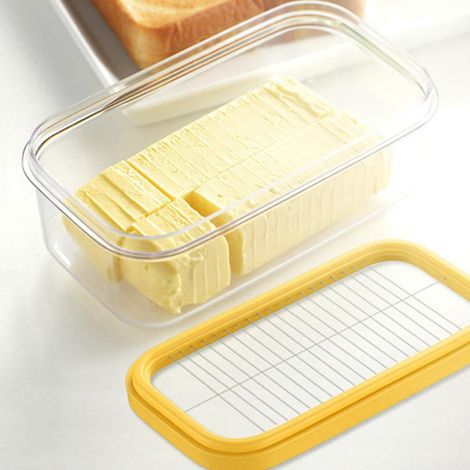 Boîte De Conservation Pour Fromage Et Beurre - Réceptacle De Stockage Alimentaire Avec Filet De Coupe - 17 x 10 x 7 cm - 1 Pièce (1/5)