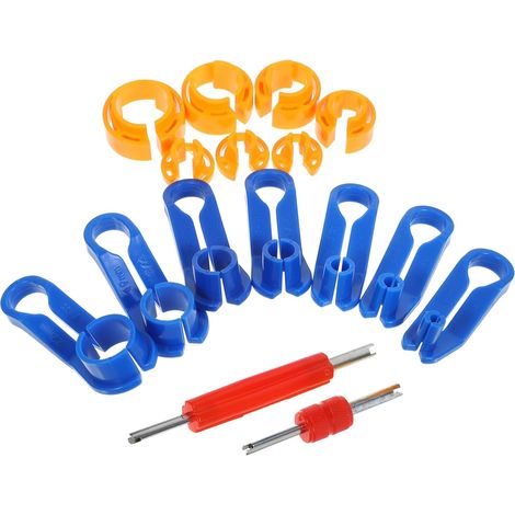 1 jeu de tuyaux de climatisation de voiture sans collier de serrage, clé coupante, kit de charge de climatisation de voiture, collier de serrage