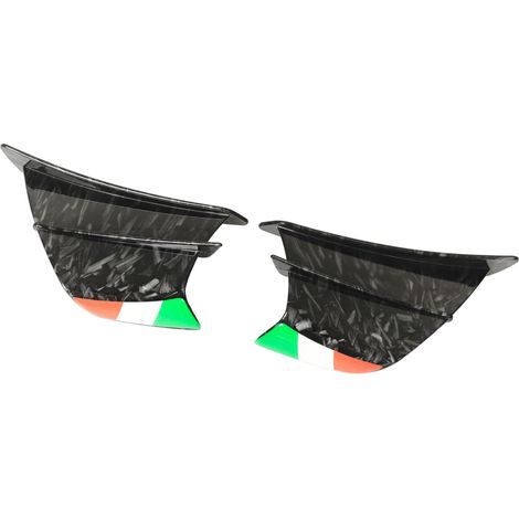 Ailerons latéraux de moto (2 pièces) compatibles avec NINJA 400, 250, Z900 et Z1000, style marbre brillant (1/5)