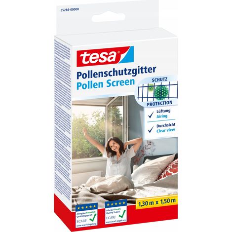 Mosquitera TESA para ventana, con velcro, antipolen, antialérgica, 1,3 x 1,5 m.