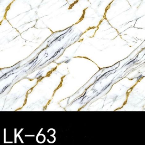 TrAdE Shop Traesio - Pannello Adesivo Effetto Marmo Bianco Venato Oro Blu 120x300cm Pareti Paraschizzi Stanza - (1/2)
