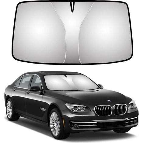 Pare-soleil pour voiture - Bloque les rayons UV Protecteur de pare-soleil, pare-soleil pour garder votre véhicule au frais et sans dommages,convient aux pare-brises de différentes tailles (L) (1/4)