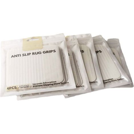 Rug Grippers - 10 x 10 cm - Pour Tapis Sur Sol Dur - Lavables Réutilisables - 8 Pièces (1/5)