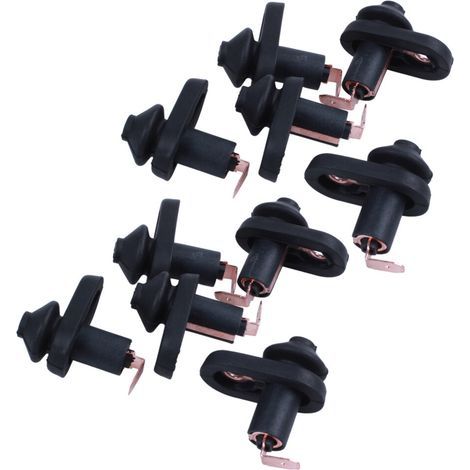 Convient pour un lot de 10 supports de douilles d'ampoules automobiles noirs. (1/5)