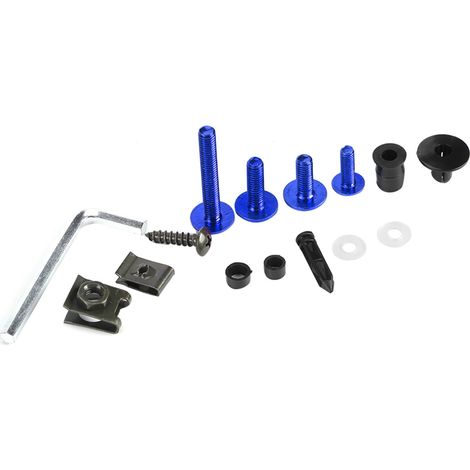 223-teiliges Motorradverkleidungsschrauben-Set, Windschutzscheibenschrauben, Muttern, Motorradkarosserie-Befestigungsmaterial, Blau (1/5)