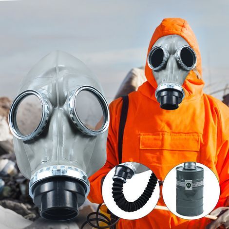 Masque de Protection Respiratoire Complet avec Cartouche Filtre Anti-Gaz et Peinture - Visière Intégrale (1/5)