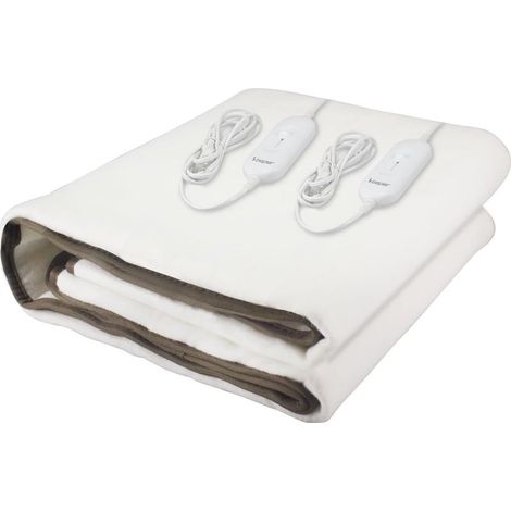 Manta eléctrica doble BEPER P203TFO111, 2 zonas con control independiente, 3 niveles de temperatura, lavable, apagado automático (1/5)