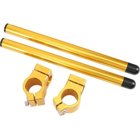 Guidon Séparé Universel 43mm en Aluminium pour Moto, Jeu de Fixation de Fourche, Doré (1/5)