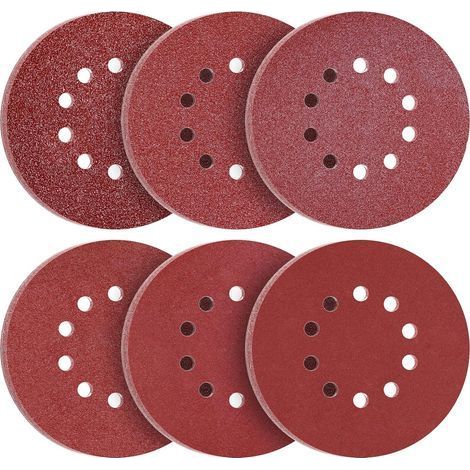 Disques de Ponçage 225 mm 60 Pièces Grain P40 P60 P80 P120 P240 P320 10 Trous Disques Abrasifs 225 mm Ronds Papier Abrasif for Ponceuse pour Cloisons Sèches Ponceuse Girafe (1/5)