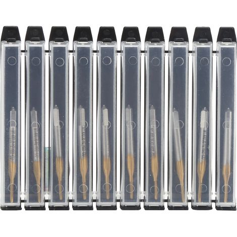 10 Pièces Forets Tarauds M1.4x0.3 Acier Rapide Revêtement Titane Métrique JIS (1/5)