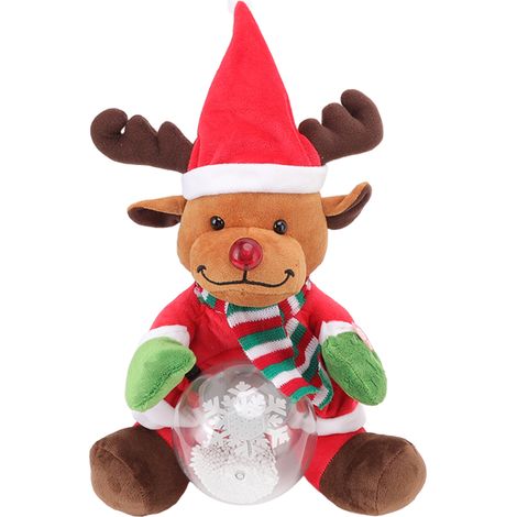 Jouet de Noël Électrique Peluche Chantant et Dansant, 3 Chansons, Lumineux, Cadeau Enfant Renne (1/5)
