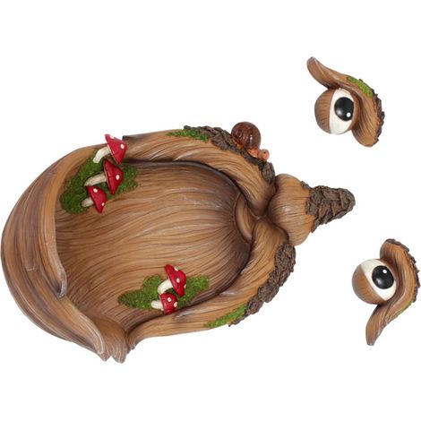 Tête d'arbre champignon mangeoire à oiseaux en résine réaliste amusant vieux monsieur ornement jardin extérieur (1/4)