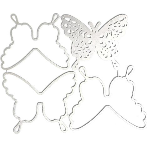 Vierlagige Metall-Stanzschablone für Schmetterlinge, handgefertigt, für Erwachsene, DIY-Bastelarbeiten