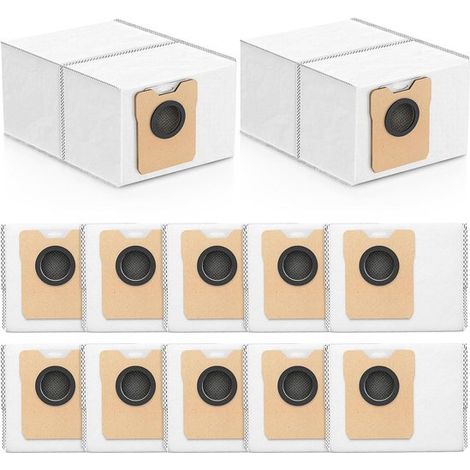 Lot de 12 sacs à poussière – Compatibles avec robots – Grande capacité – Jetables (1/5)