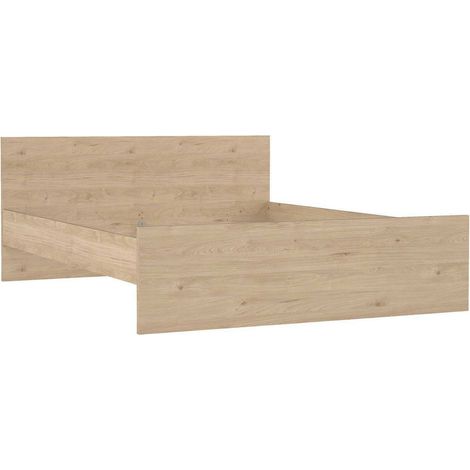 Dmora - Letto matrimoniale Kaitak, Sommier per camera da letto, Giroletto per stanza, Struttura porta materasso, 207x166 h80 cm, Rovere