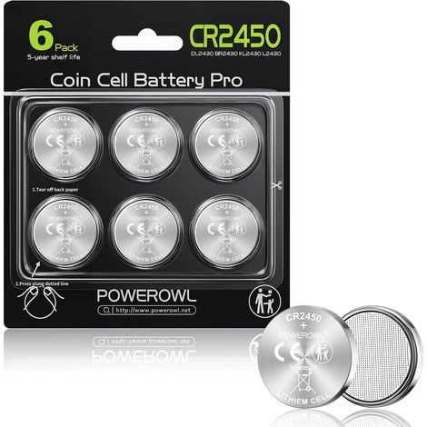 CR2450 Piles Bouton au Lithium capacité 3 V (1/4)