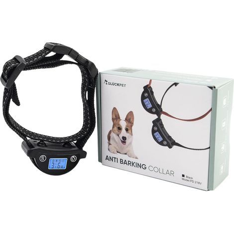 Collare antiabbaio Glückpet per cani con suono e vibrazione, impermeabile e ricaricabile.