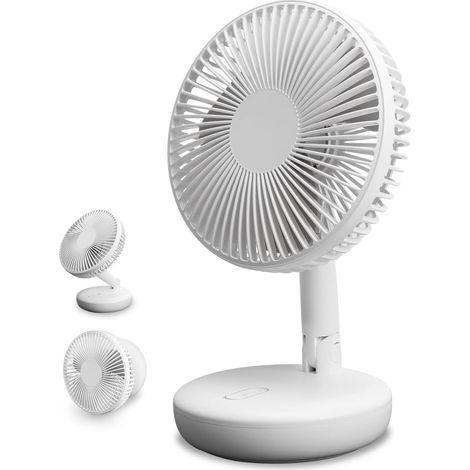 30dB Ventilateur Silencieux Camping Car Ventilateurs Mural Rechargeable Ventilateur Portable Sans Fil avec USB Batterie 4800mAh Lumière et 3 Vitesses Pour Camping Bureau Domair (1/5)