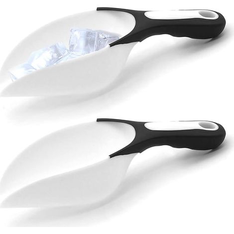 Food Scoop, 2 Pieces Ice Scoops, Ice Cube Scoop, Multifunction Cereal Flour Candy Dispenser Measuring Scoops (1/5)