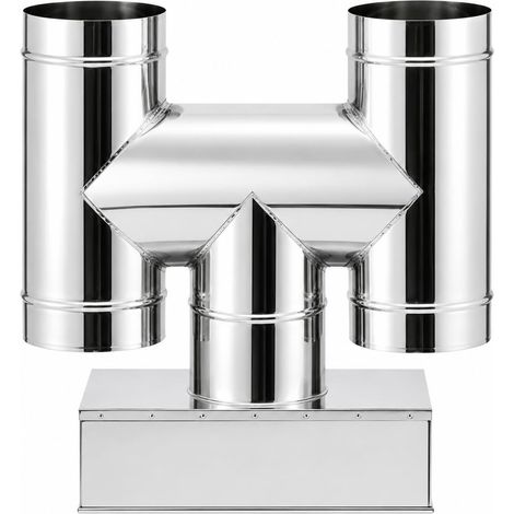 MAKA Comignolo a H Base Rettangolare, Terminale per Canna Fumaria Camino Stufa a Legna Pellet e Gas, Cappello Antipioggia Aspirafumo 320x520 mm (1/5)