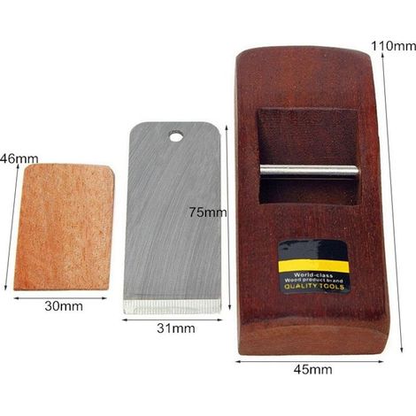 Rabot à main pour le travail du bois DIY Mini rabot en bois à une main (1/4)