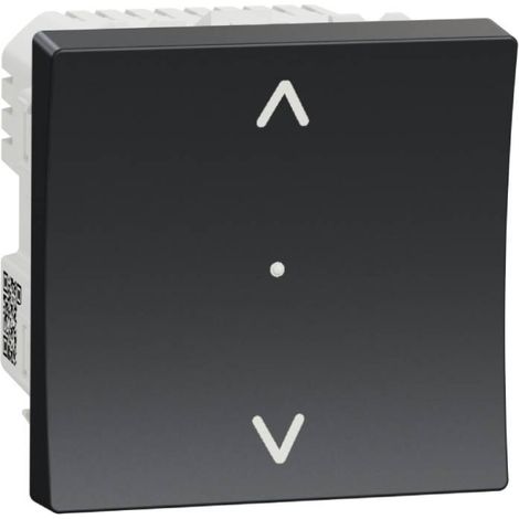 Wiser Unica - interrupteur volet-roulant - 4A - zigbee - anthracite - méca seul (NU350854W) (1/5)
