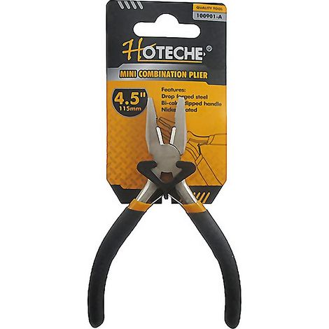 HOTECHE alicate mini 115 mm universal , Alicate mini boca universal de 4,5 pulgadas, 115 mmMango engomado antideslizanteAcero cromo vanadioIndicado para manualidades, b