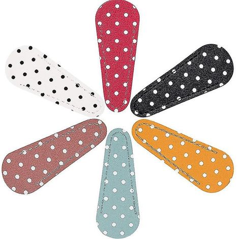 Étui à pois pour ciseaux à broder (lot de 6), étui de protection en cuir pour ciseaux à broder (1/5)
