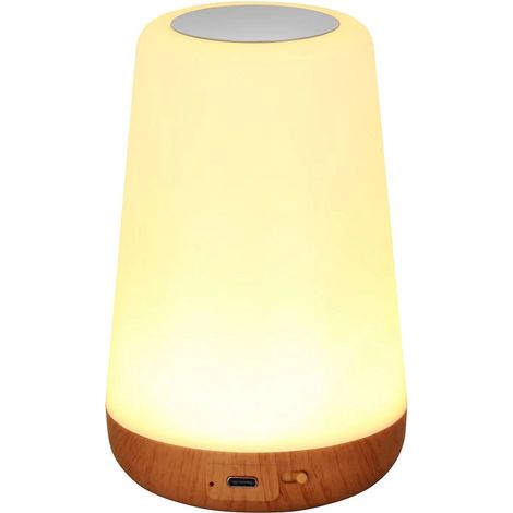 Luce notturna a LED, funzionamento tramite touch e telecomando, 13 opzioni di colore RGB, 5 livelli di luminosità regolabili, forma a coppa. (1/5)