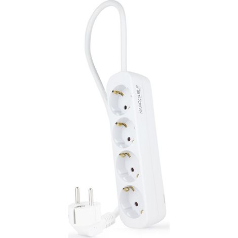 Base multipla 4 prese Cavo 1,4 m Bianco 10.37.0004-ns (1/3)