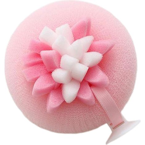 Boule de massage de bain tournesol à ventouses, ultra douce, accessoire de douche rose (1/5)