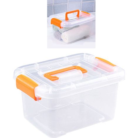 Aufbewahrungsbox mit Verschluss – Mano – Große Kunststoffbox – Transparent und sicher (1/5)