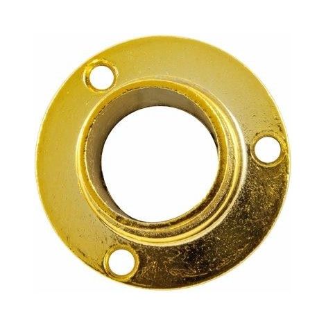 Supporti laterali per tubo tondo 20 mm. in zama ottonata 2 pz.