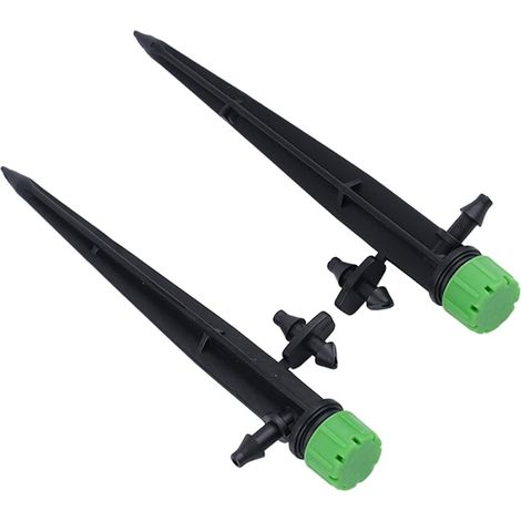 Lot de 50 émetteurs goutte à goutte réglables pour systèmes d'irrigation de jardin - Goutteurs de pulvérisation rotatifs à 360° avec débit de 0 à 60 l/h, compatible avec tube de 4 mm/7 mm (bleu)