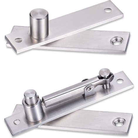 Charnière pivotante ultra-résistante pour porte en bois - Charnière de porte dissimulée en acier inoxydable pour porte secrète, avec rotation à 360 degrés, quincaillerie de porte à pivot invisible pou (1/4)