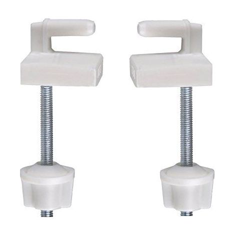 Cornat Charniere Abattant de WC avec fixations en plastique, pour sieges Modern, 1 piece, blanc, tec364997