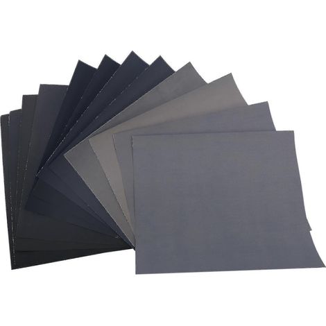 Papier de verre abrasif, grains 1500, 2000, 2500, 3000, 4000, 5000 et 7000 - Lot de 14 (1/5)
